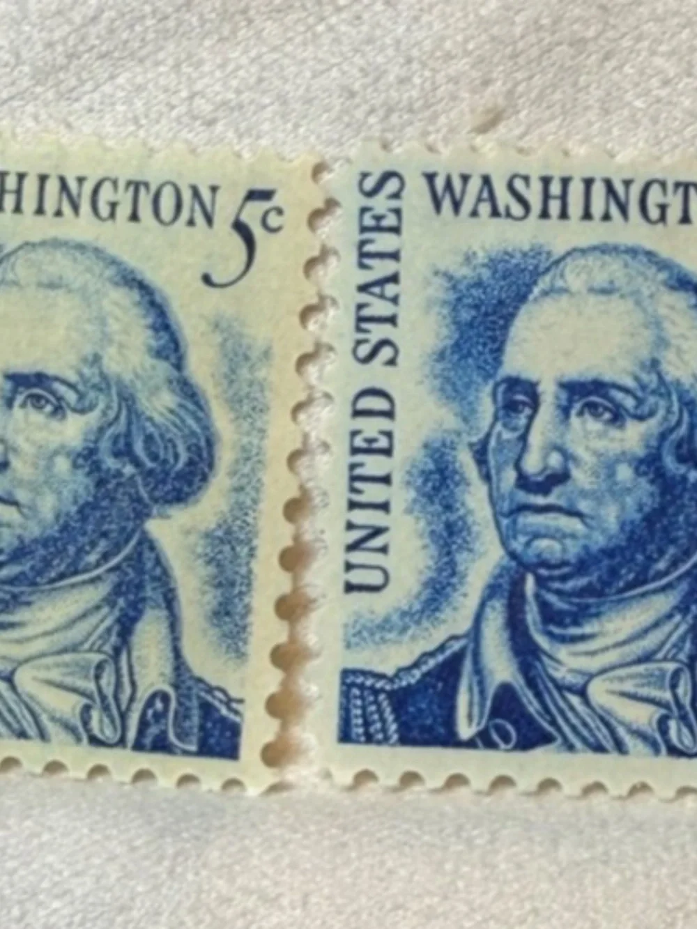 George Washington 5 Cent Blue Vintage 2 Rare (Unused) #206486141424